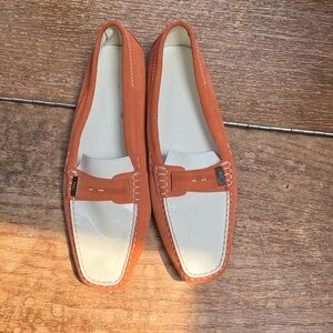 Tod’s suede and patent leather loafers, size 10 never worn